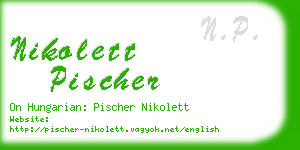 nikolett pischer business card